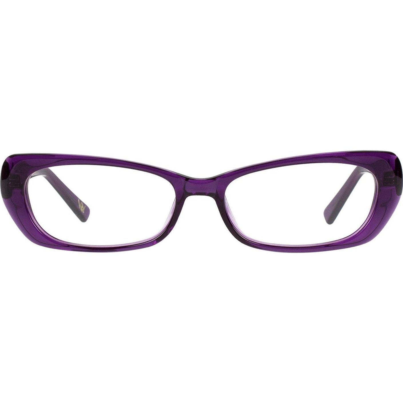Chassis Rectangular Frame in Fancy Purple for Women Eyeglasses High End Designer Prescription Glasses Blue Light - Vint & York