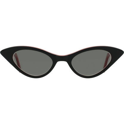 Black with Lipstick Red-look