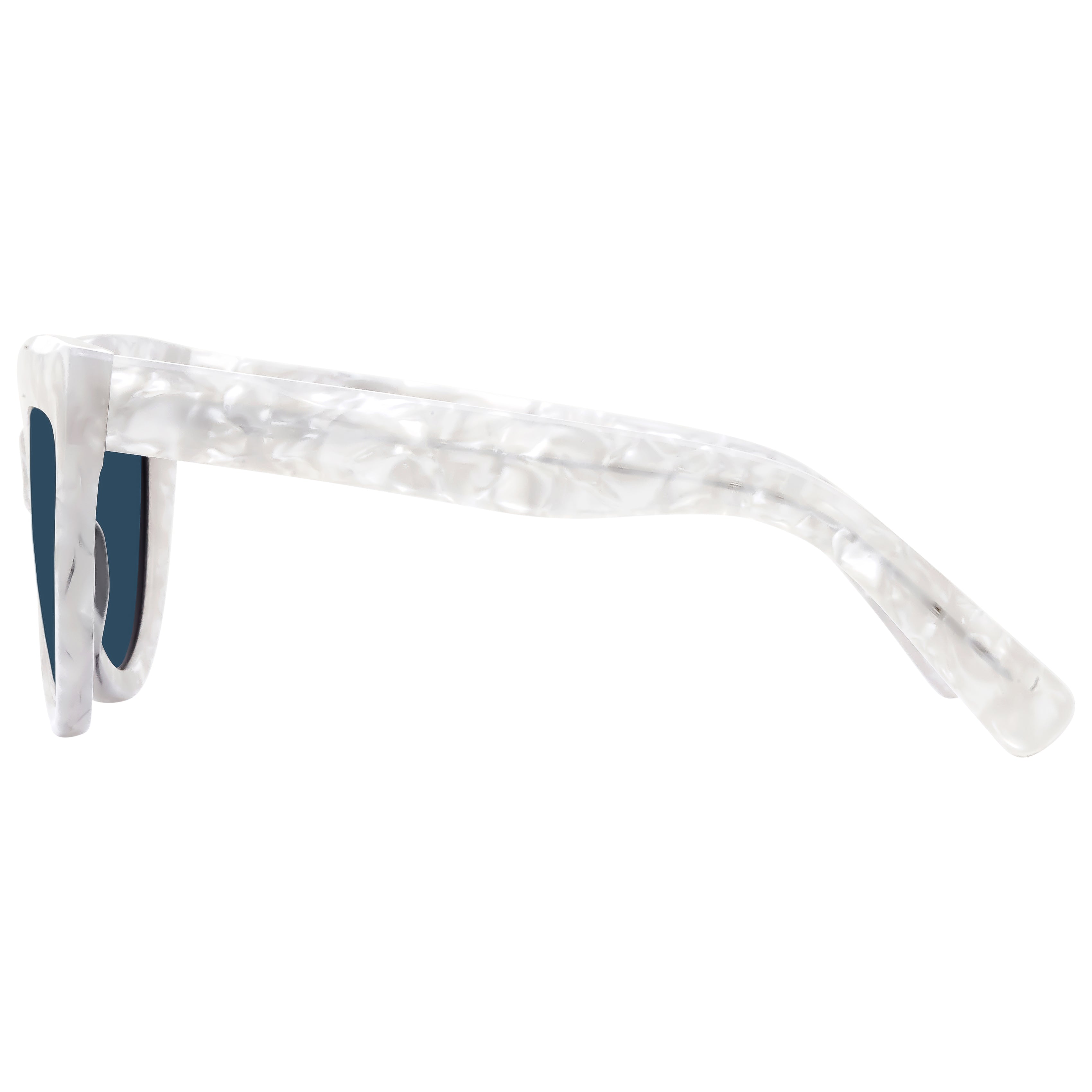 Ivory Pearl with blue lenses side