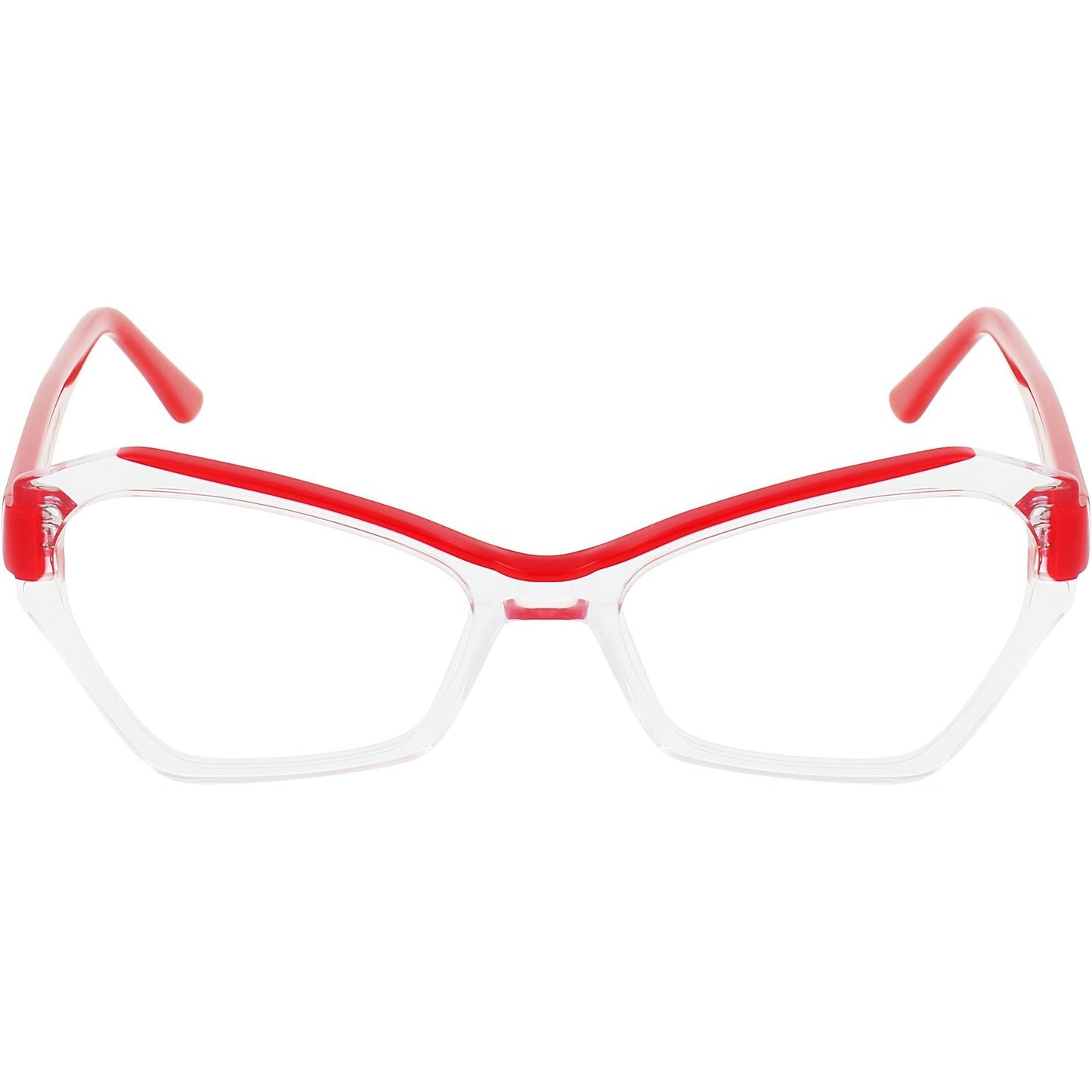 Clear with Red