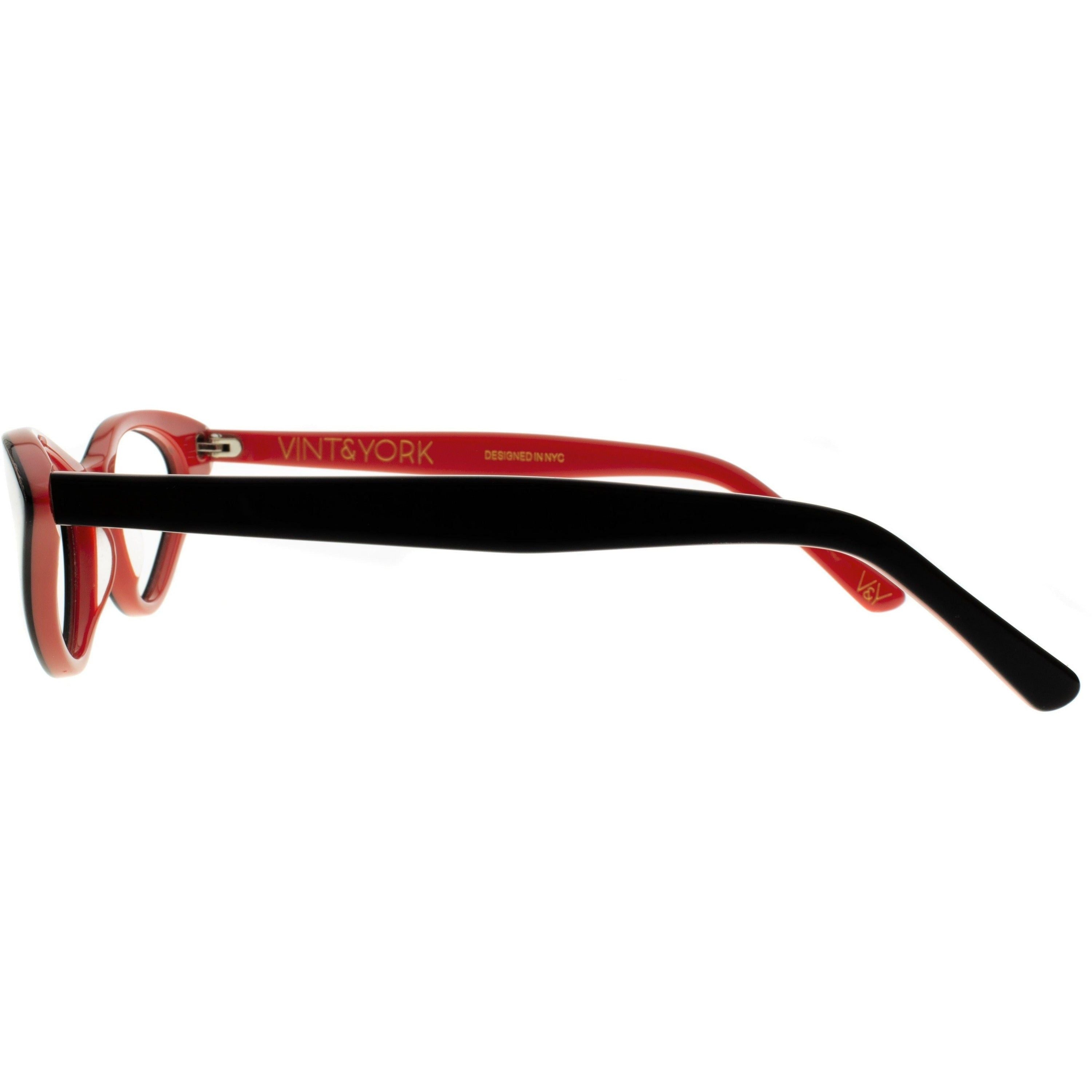 Two Tone Black & Lipstick Red