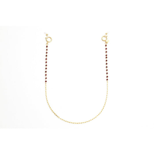 Classic Gold Chain with Red Gems from Vint & York