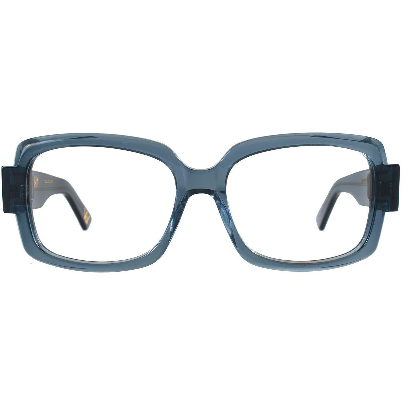 Coffee House Oversized Rectangular Frame in Clear Eyeglasses High End Designer Prescription Glasses Blue Light Big Large Chunky - Vint & York