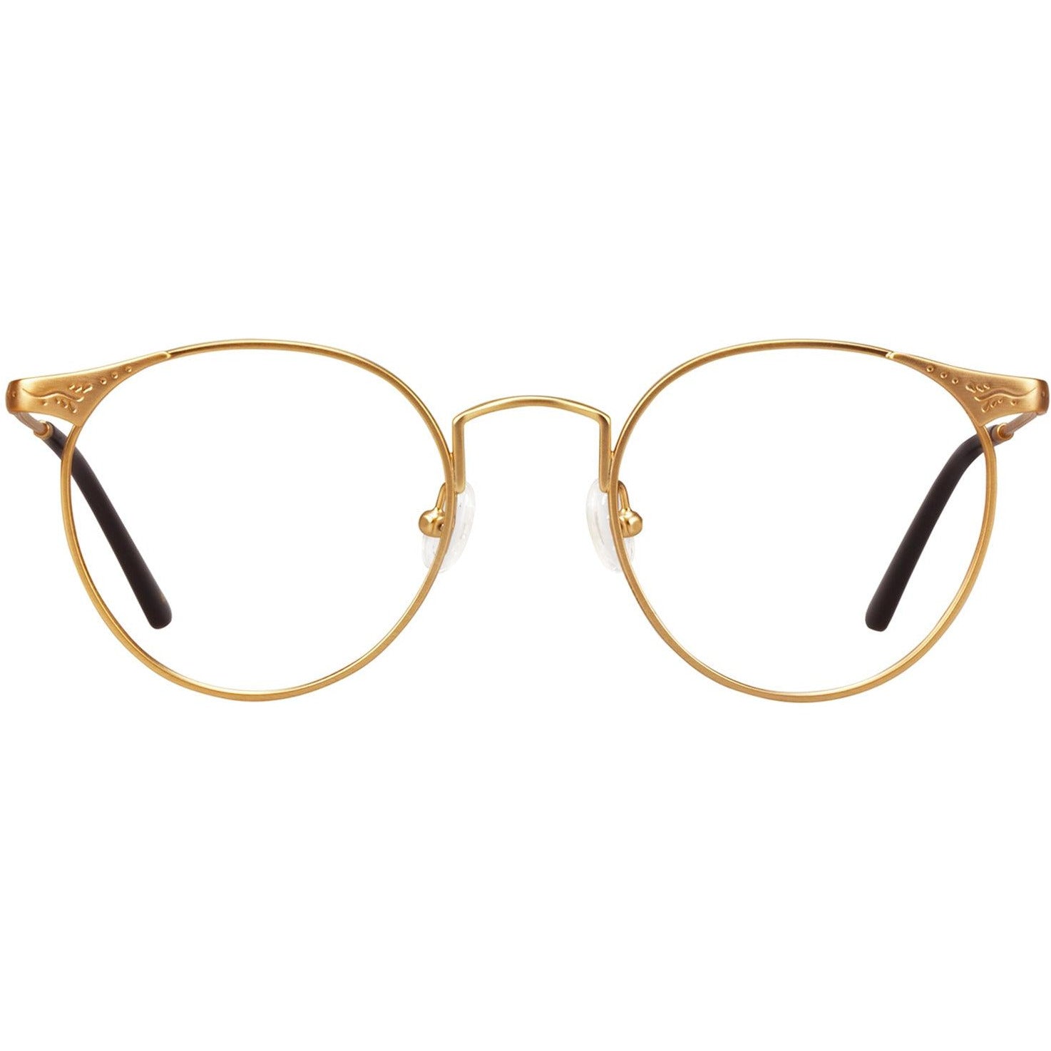 thumbnail interactive-video image 1 of SPEXX Eyewear Exaggerated Cat Eye Fashion Glasses - Retro Clear Lens, Rose Gold Metal Frame, UV400, Oversized 1 of 2