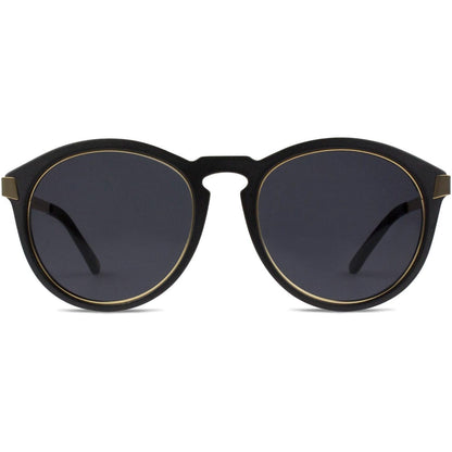 Matte Carbon Black with Gold Lining-look