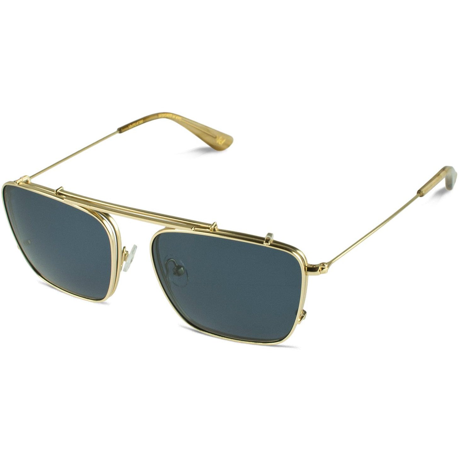 Buy Eymen I Fashion Square Aviator Sunglasses For Men Women Vintage Metal  Gradient Glasses Black Golden (Black) at Amazon.in