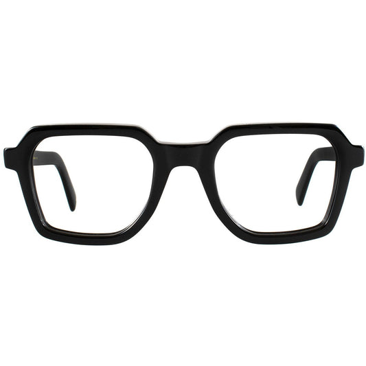 Would black glasses frame or clear glasses frame compliment a